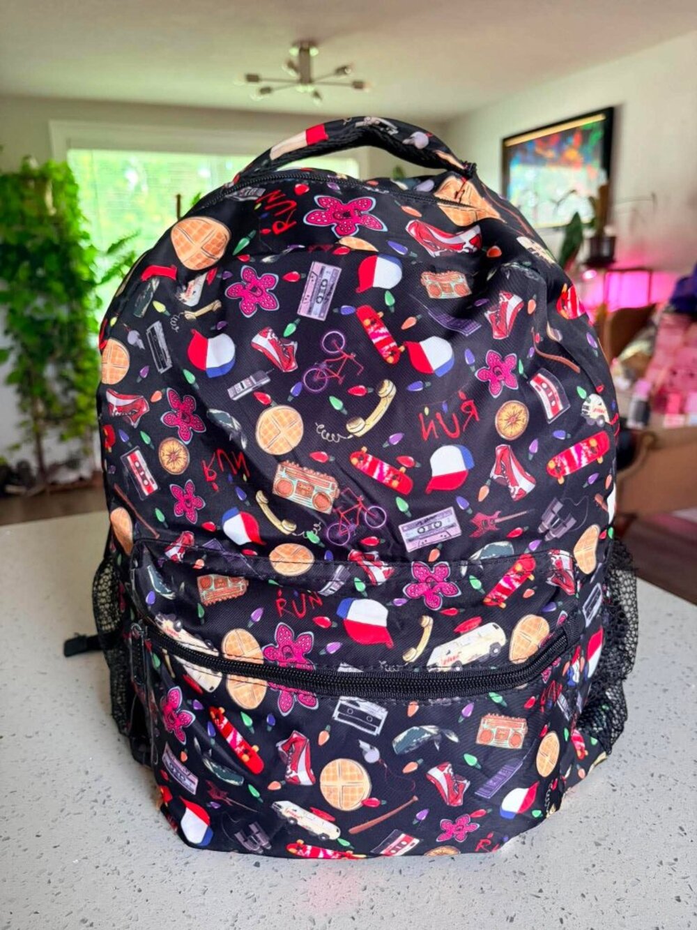 Stranger Things Inspired Allover Print Backpack 🎄🧇📼